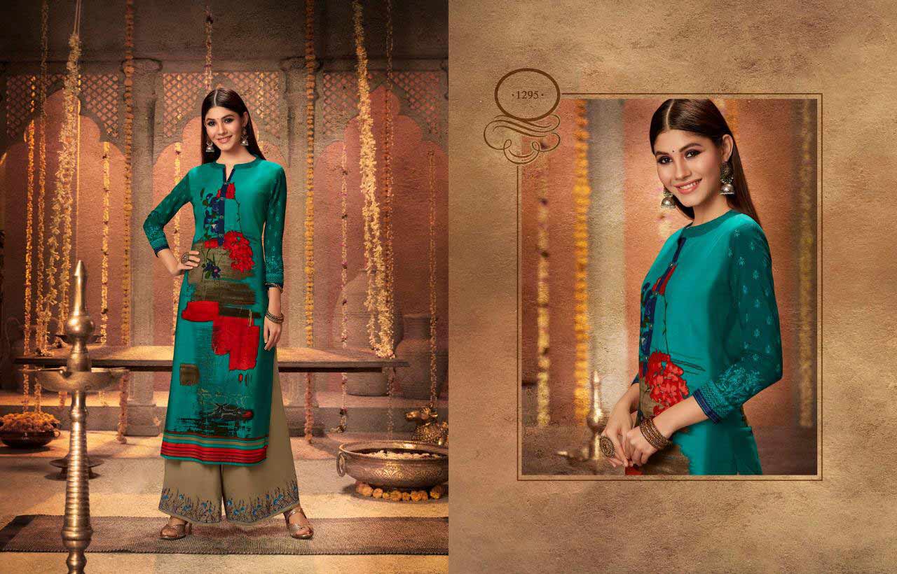 Chambor Vol-7 Kajree Rayon Palazzo Embroidery Kurti Chambor Vol-7 Kajree Rayon Palazzo Embroidery Kurti